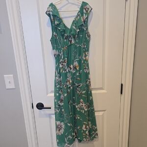 Maurices Green Floral Maxi Dress